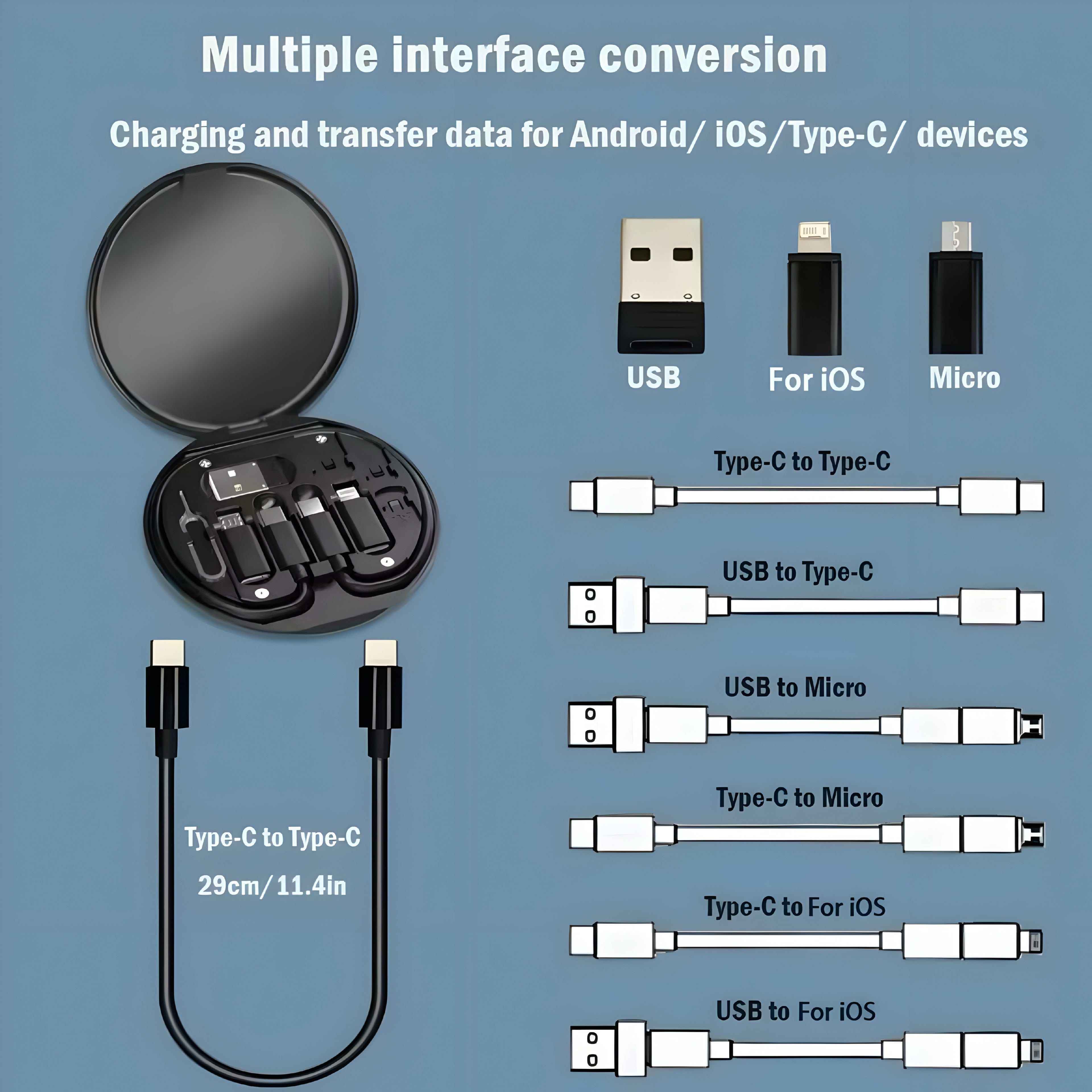 Set de Cables de Carga Multifuncional