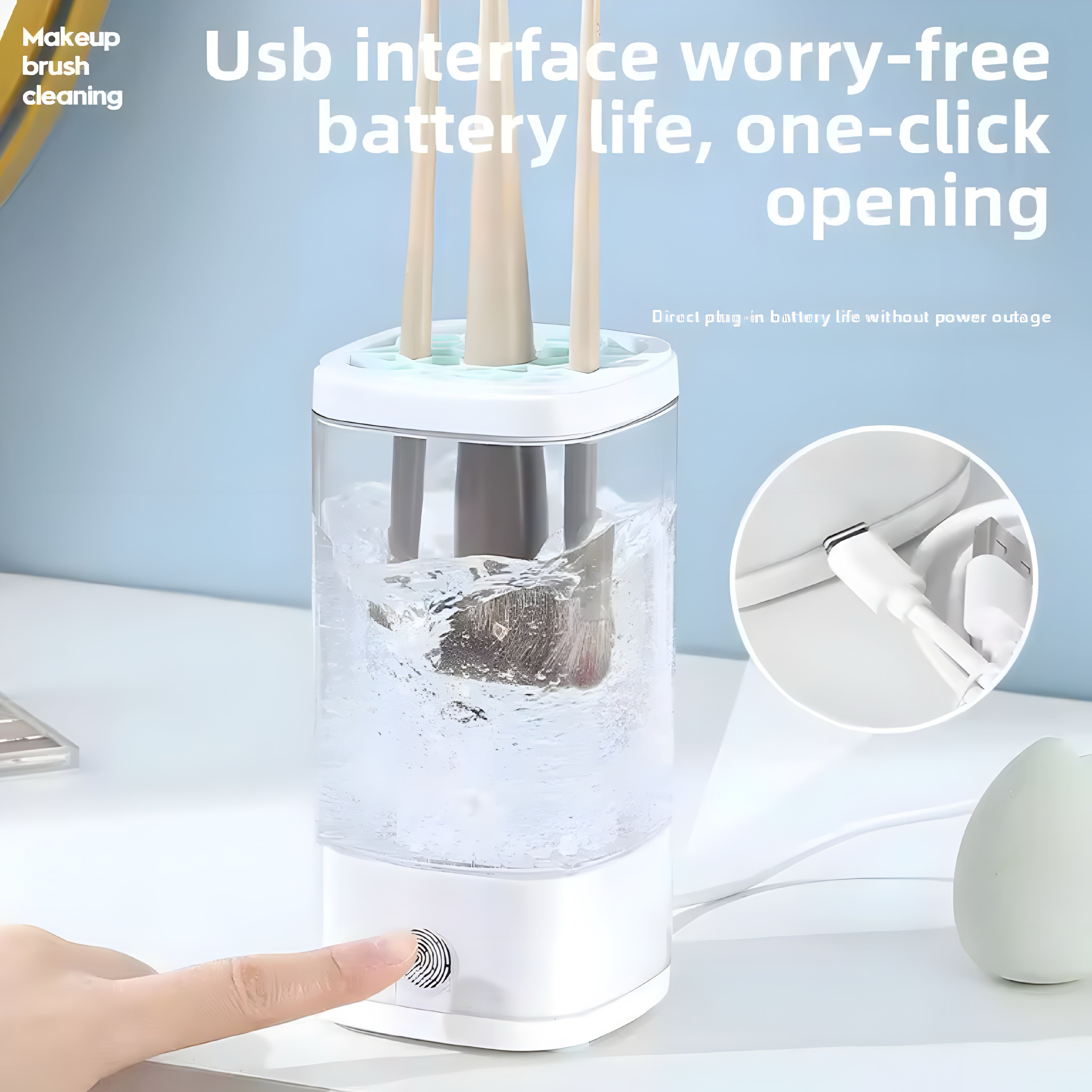 Limpiador Eléctrico de Brochas de Maquillaje