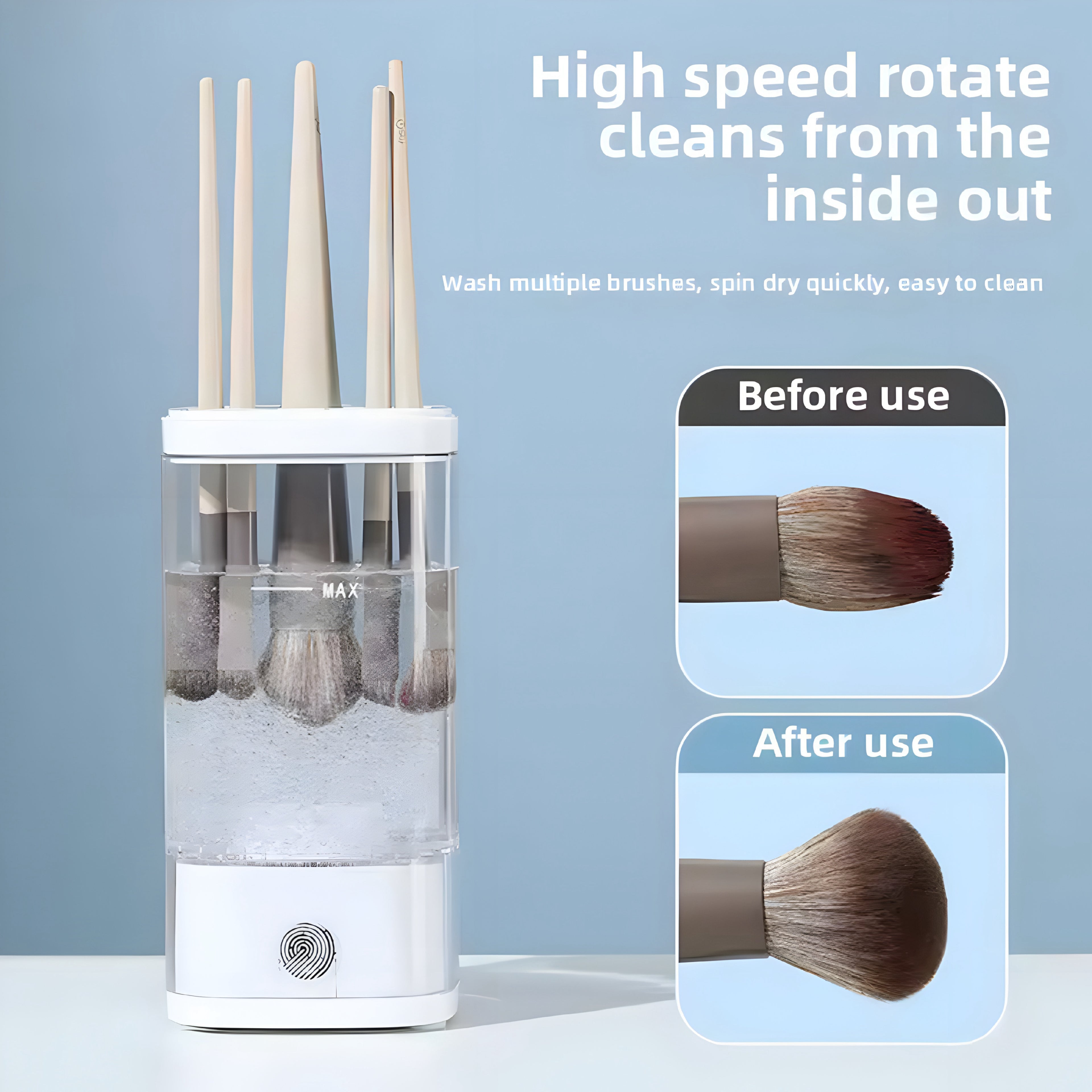 Limpiador Eléctrico de Brochas de Maquillaje