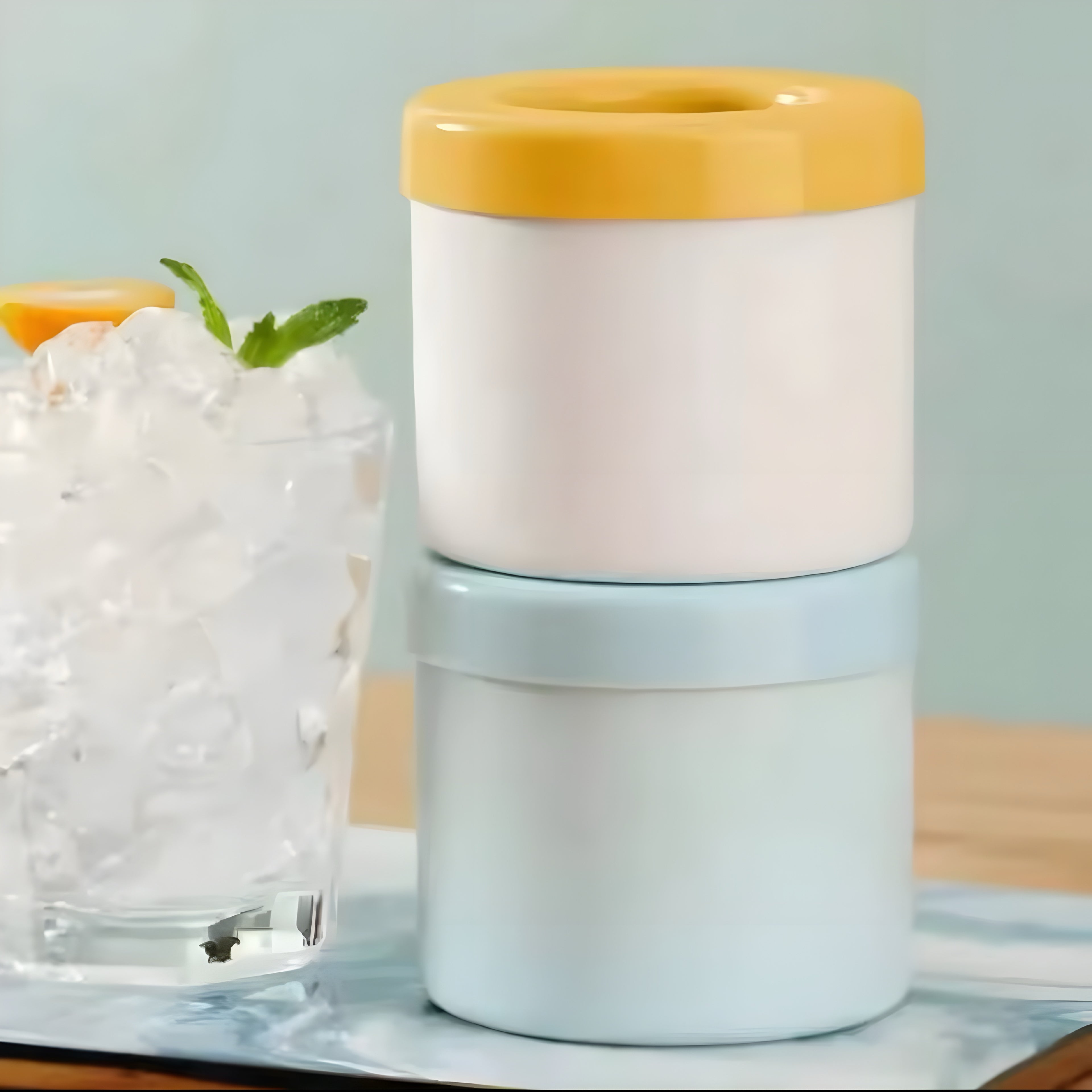 Molde y Cubo de Hielo de Silicona 2 en 1
